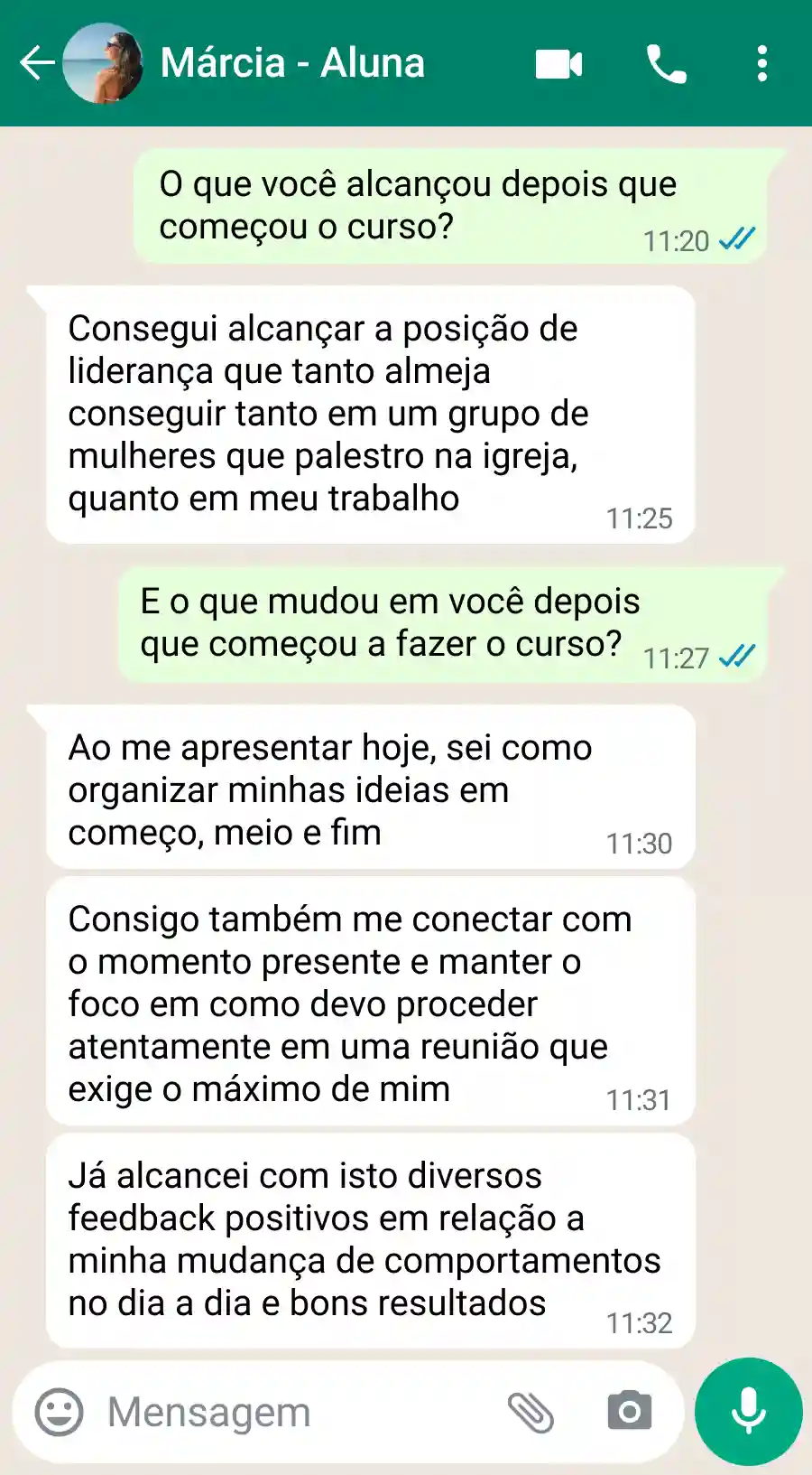 Depoimento de Márcia
