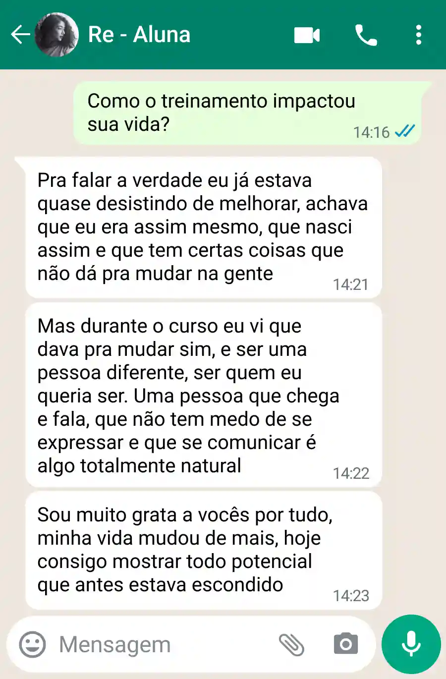 Depoimento de Renata